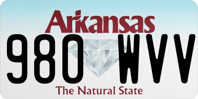 AR license plate 980WVV