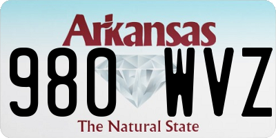 AR license plate 980WVZ