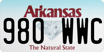 AR license plate 980WWC