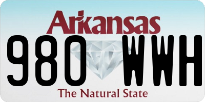 AR license plate 980WWH