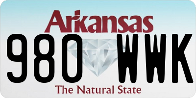 AR license plate 980WWK