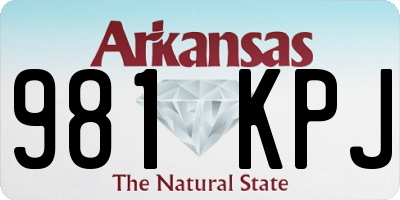 AR license plate 981KPJ