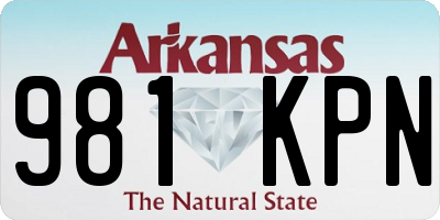 AR license plate 981KPN