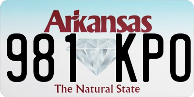 AR license plate 981KPO