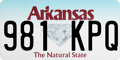 AR license plate 981KPQ