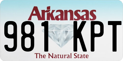 AR license plate 981KPT