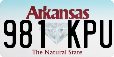 AR license plate 981KPU