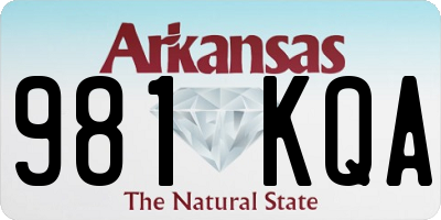 AR license plate 981KQA
