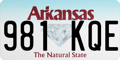 AR license plate 981KQE