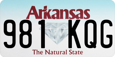 AR license plate 981KQG