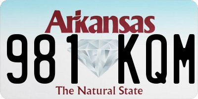 AR license plate 981KQM