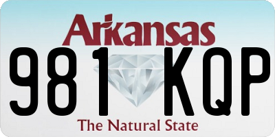AR license plate 981KQP