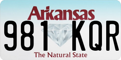 AR license plate 981KQR