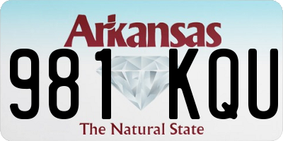 AR license plate 981KQU