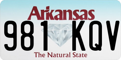 AR license plate 981KQV
