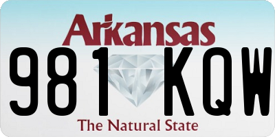 AR license plate 981KQW