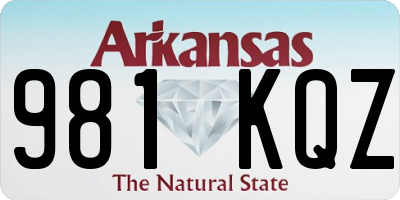 AR license plate 981KQZ