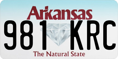 AR license plate 981KRC
