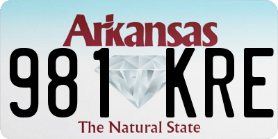 AR license plate 981KRE