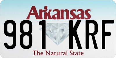 AR license plate 981KRF