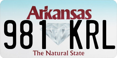 AR license plate 981KRL