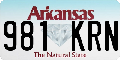 AR license plate 981KRN