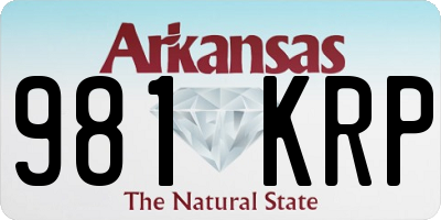 AR license plate 981KRP