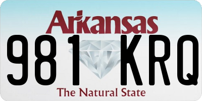 AR license plate 981KRQ