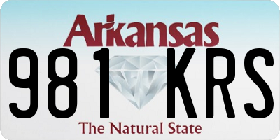 AR license plate 981KRS
