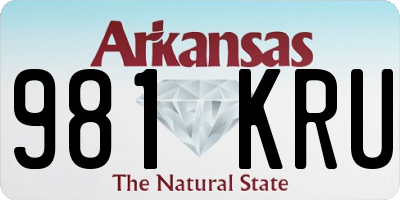 AR license plate 981KRU