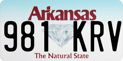 AR license plate 981KRV