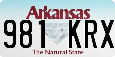 AR license plate 981KRX