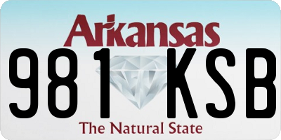 AR license plate 981KSB
