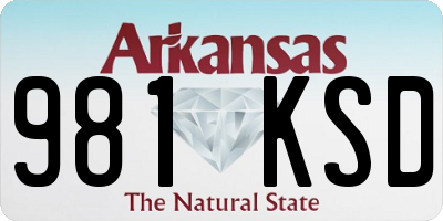 AR license plate 981KSD