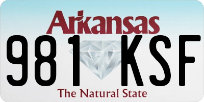 AR license plate 981KSF