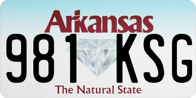 AR license plate 981KSG