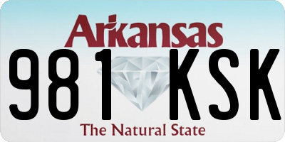 AR license plate 981KSK