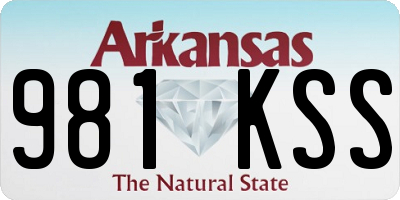 AR license plate 981KSS