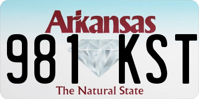 AR license plate 981KST