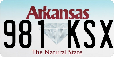 AR license plate 981KSX