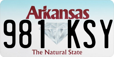 AR license plate 981KSY