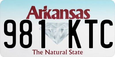 AR license plate 981KTC