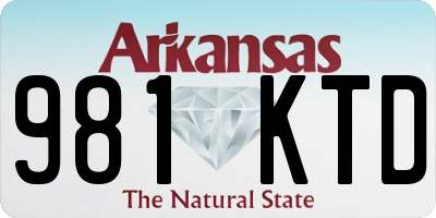 AR license plate 981KTD