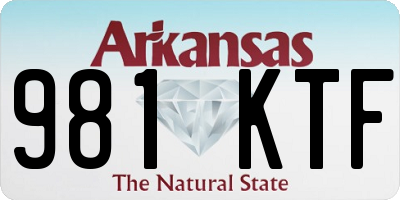 AR license plate 981KTF