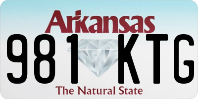 AR license plate 981KTG