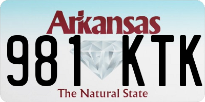 AR license plate 981KTK