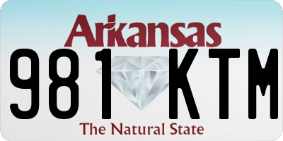 AR license plate 981KTM