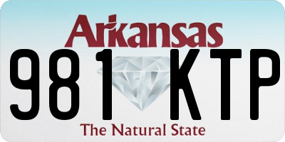 AR license plate 981KTP