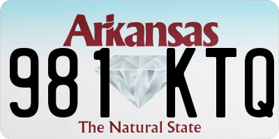 AR license plate 981KTQ