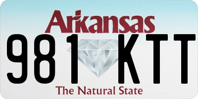 AR license plate 981KTT